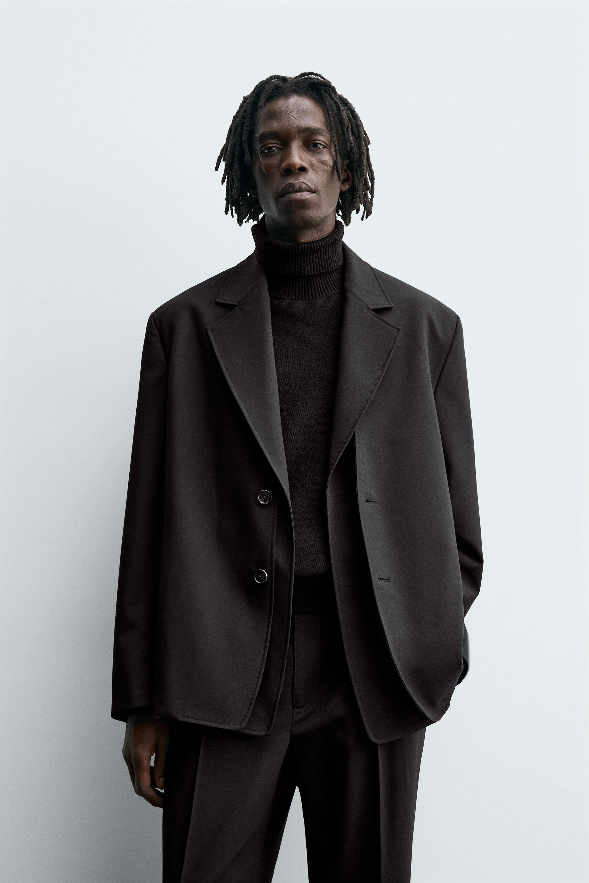 SUIT JACKET WITH REMOVABLE LAPEL