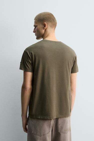 EMBROIDERED HEART T-SHIRT - Brown by Zara - Image 2