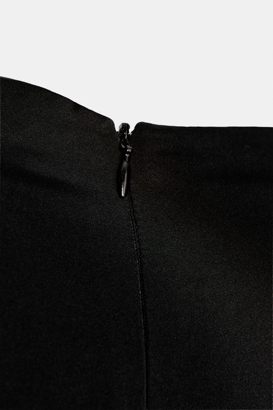 TOP ÉPAULETTES SATINÉ ZW COLLECTION - Noir de Zara - Image 7