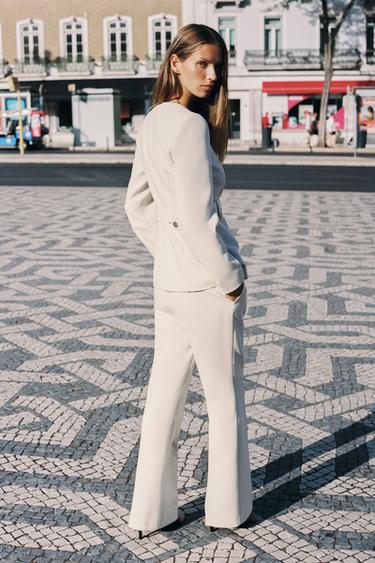 FLARE TROUSERS - Ivory by Zara - Image 3