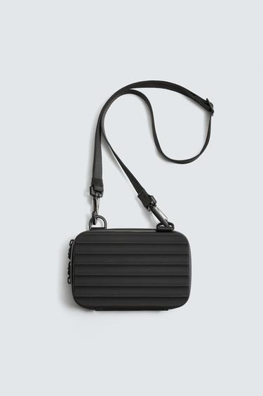 Zara RIGID CROSSBODY BAG - Black