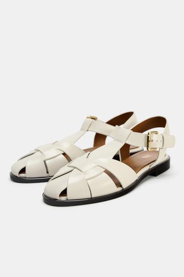 CHAUSSURES DE PLAGE PLATES - Blanc de Zara - Image 1