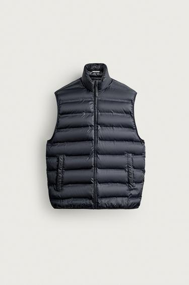 LIGHTWEIGHT WATER-REPELLENT PUFFER GILET - navy by Zara