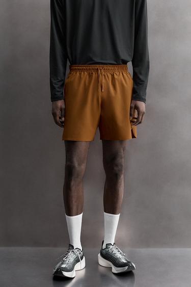 Zara BASIC TRAINING SHORTS - Ocher