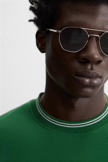 EMBROIDERED SLOGAN T-SHIRT - Green by Zara - Image 6