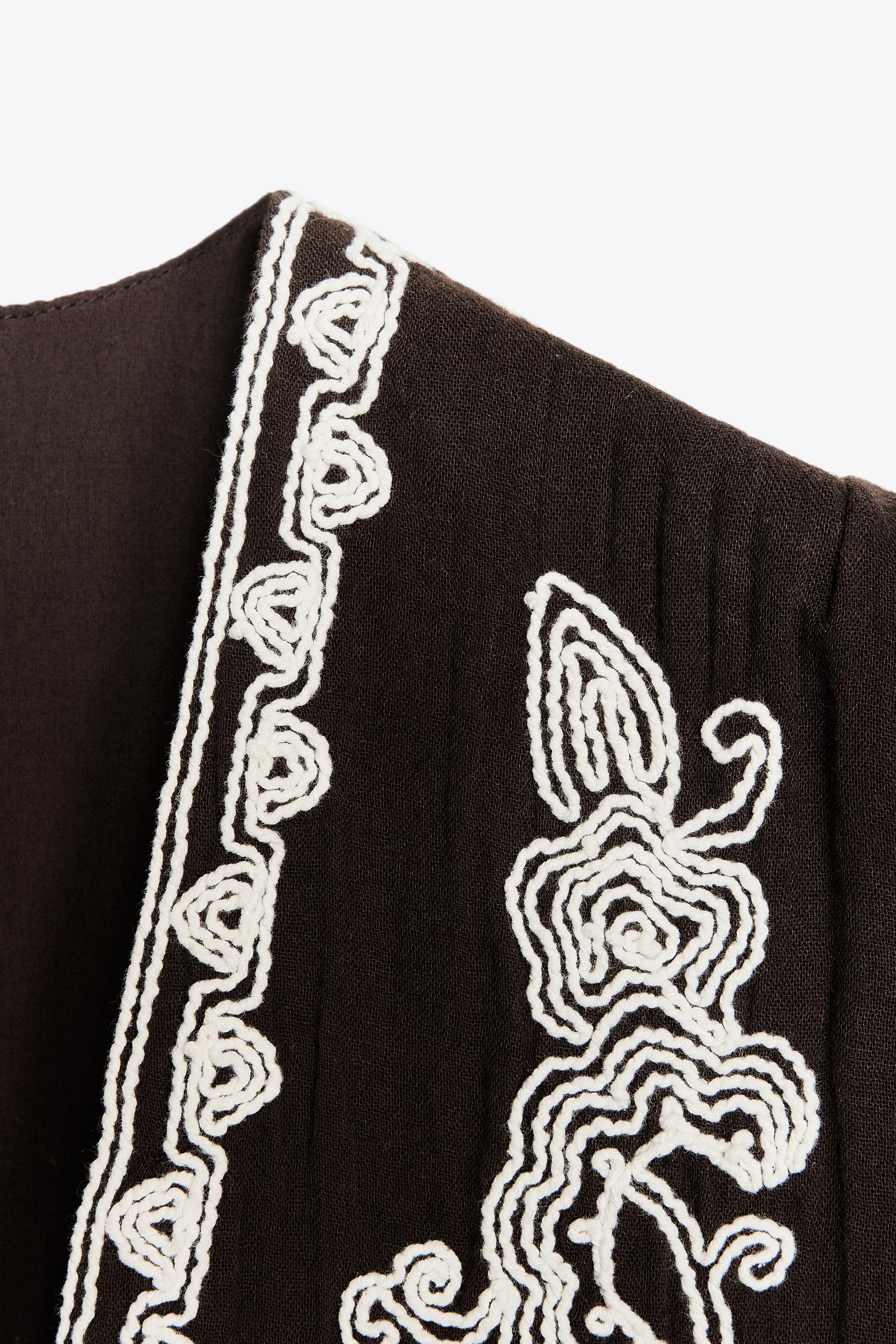 GILET OUVERT BRODÉ