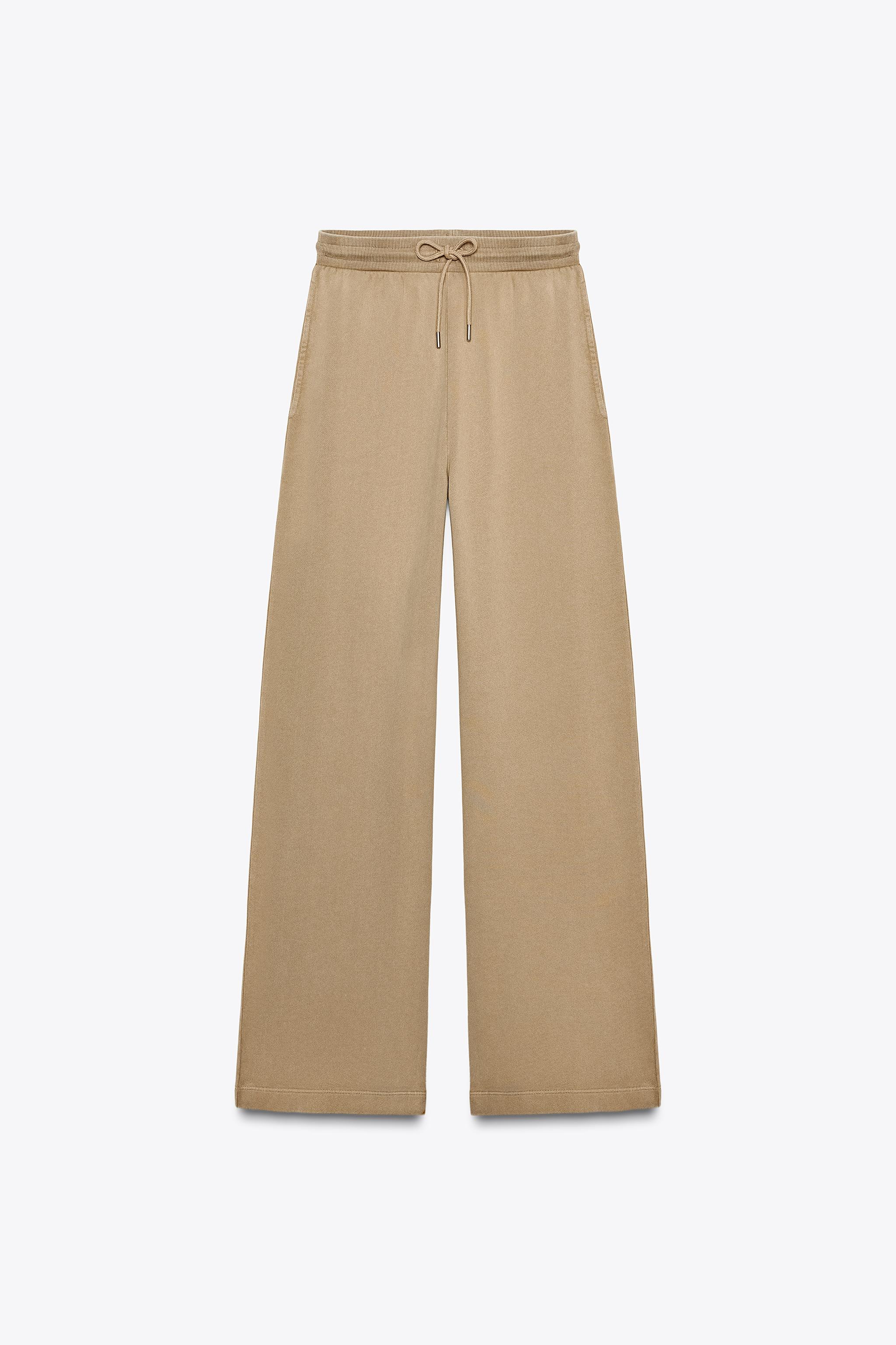 フェイド ワイドレッグ パンツ - サンド | ZARA Japan / 日本