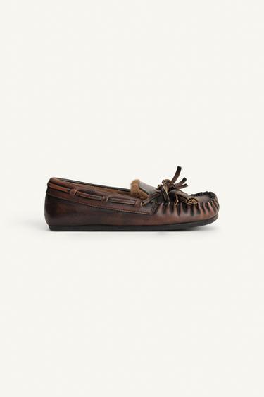 LIMITED EDITION LEATHER LOAFERS - Brown by Zara - Image 3