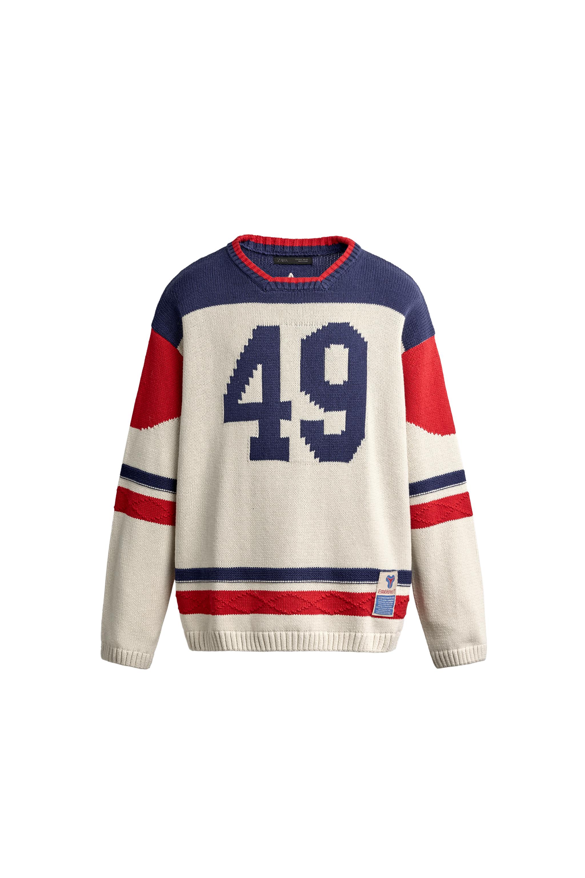 JERSEY RELAXED FIT JACQUARD VINTAGE HOCKEY