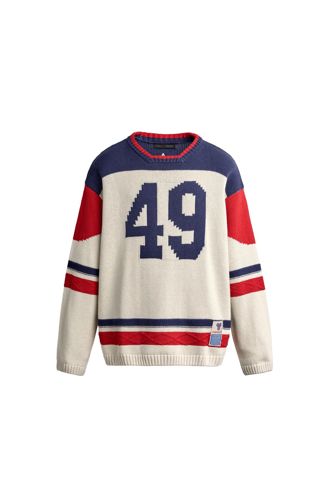 СВИТЕР RELAXED FIT ЖАККАРДОВЫЙ VINTAGE HOCKEY
