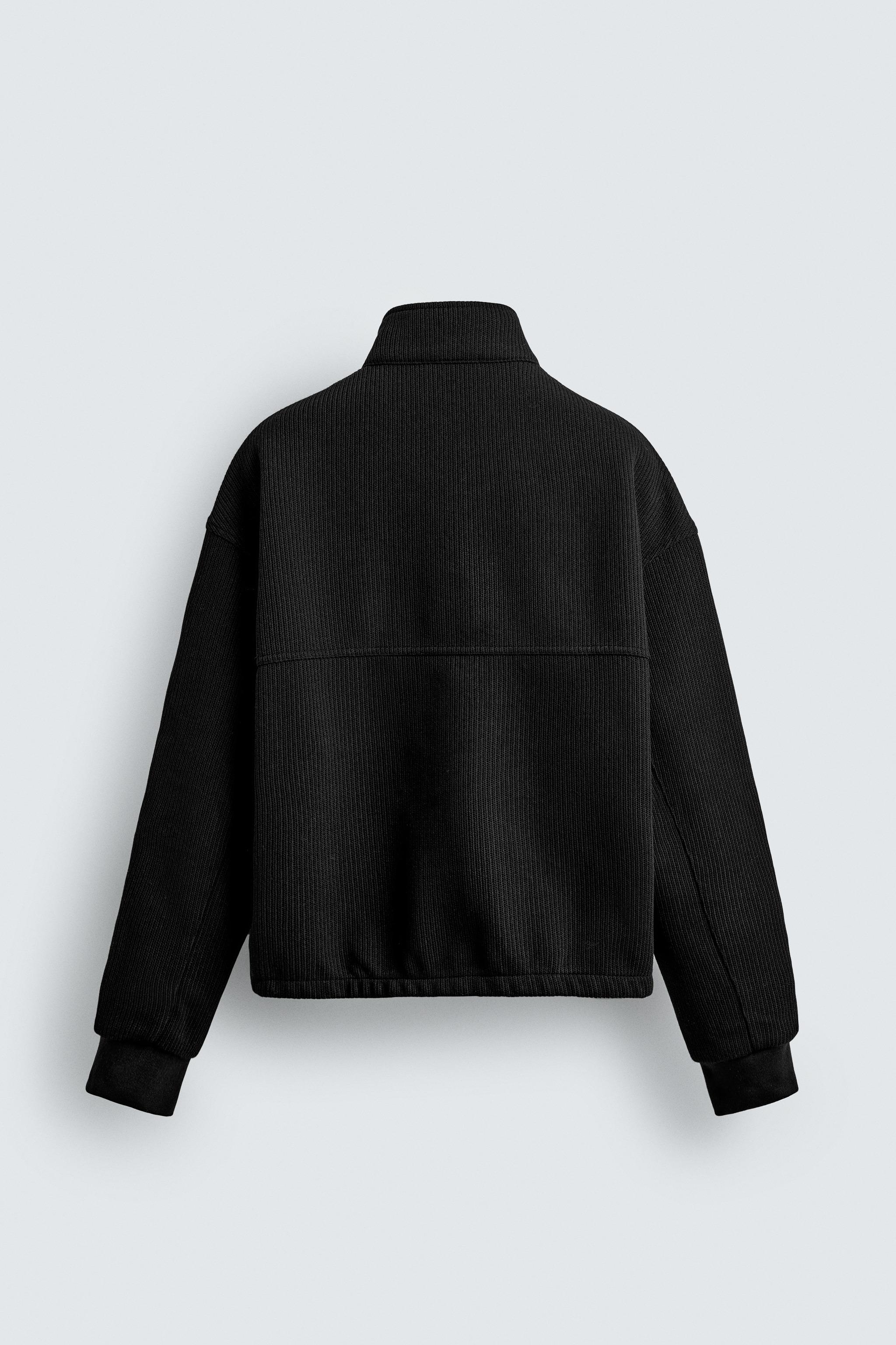 BOXY FIT RIBBED JACKET - Black | ZARA South Africa