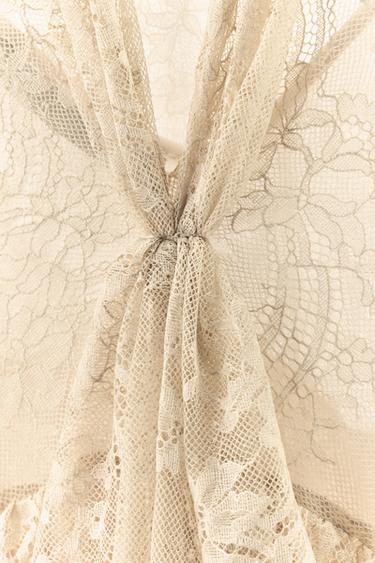 ROBE EN DENTELLE À VOLANTS ZW COLLECTION LIMITED EDITION - Blanc de Zara - Image 5