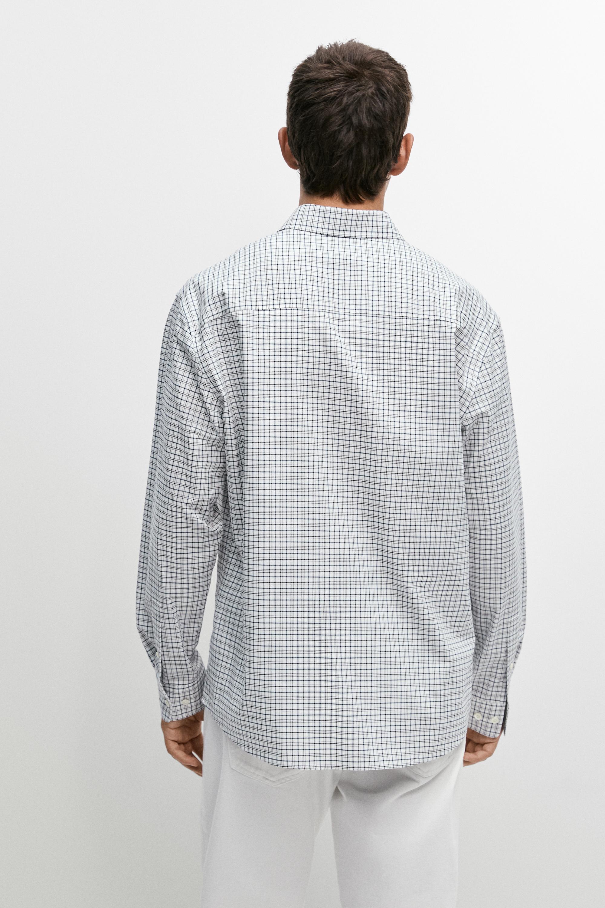 Chemise regular fit à carreaux 100 % coton