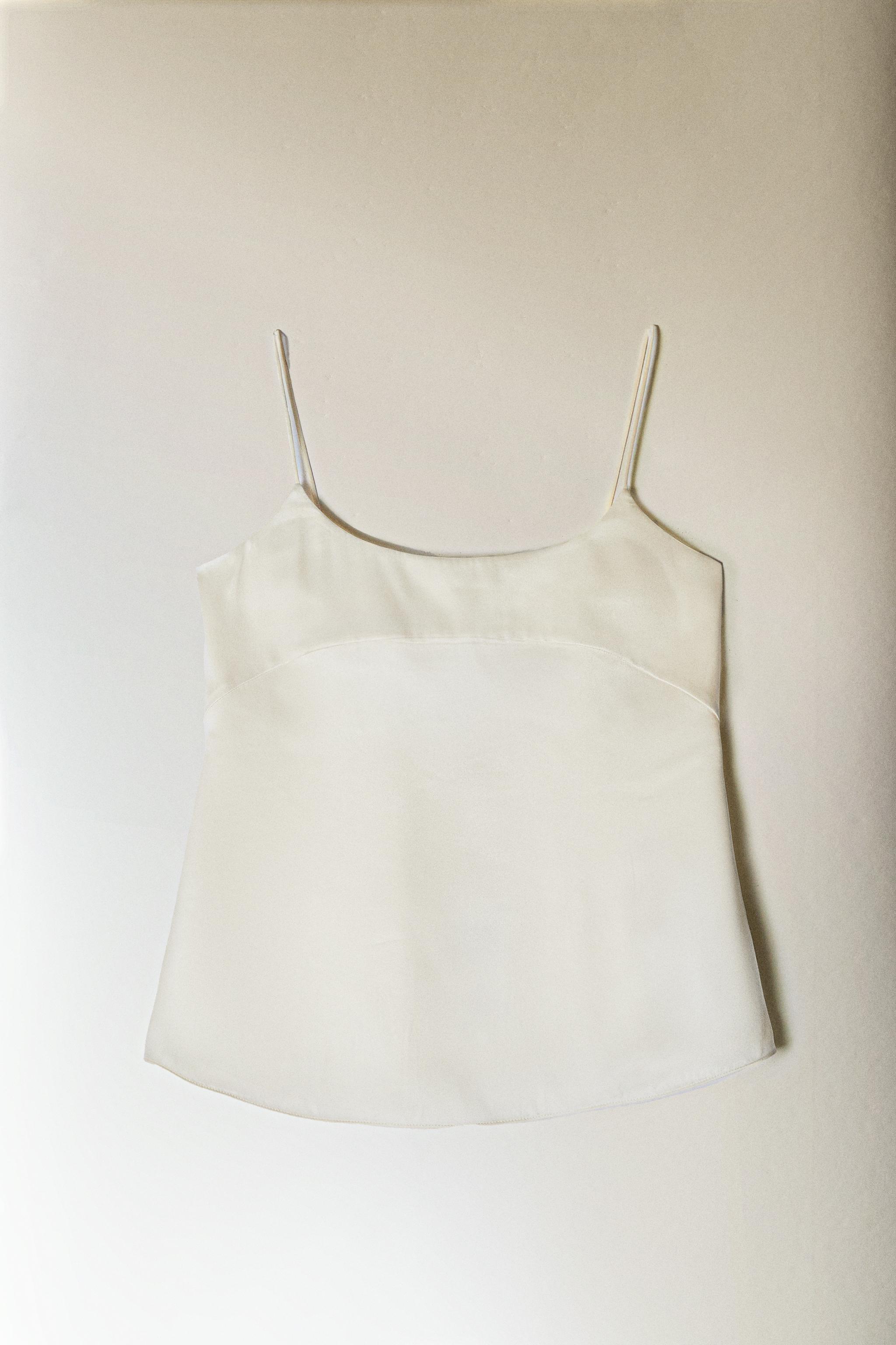 BEIGE SILK TOP