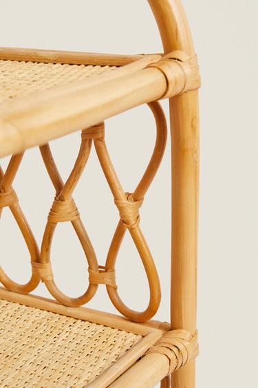 RATTAN BEDSIDE TABLE - Light beige by Zara - Image 4