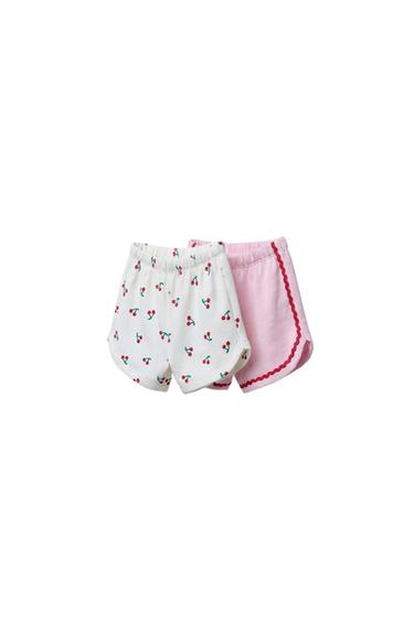 PACK DOS BERMUDAS CEREZAS Y ONDULINA - Rosa de Zara