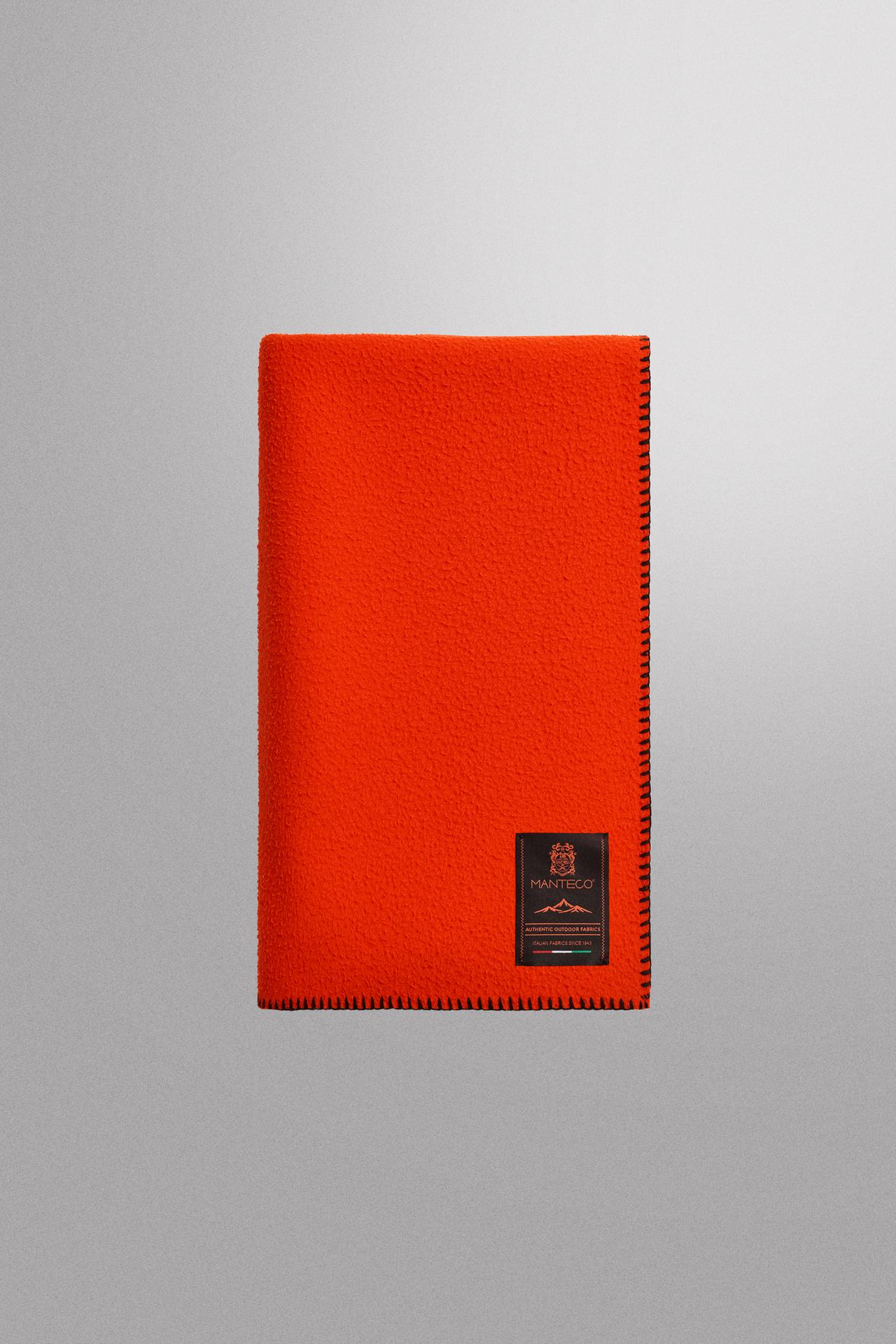 MANTECO® WOOL BLEND FLEECE BLANKET — Red / Orange