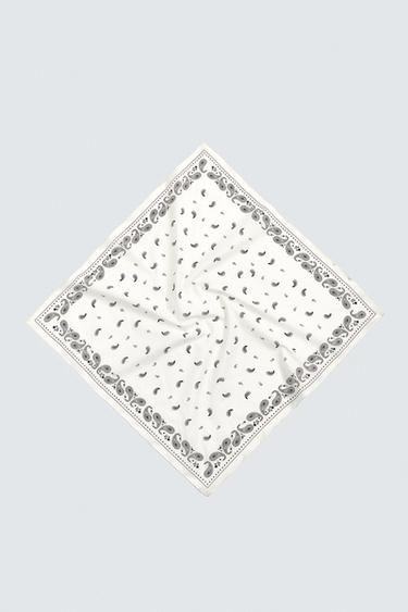 PAISLEY PRINT BANDANA - Ecru by Zara