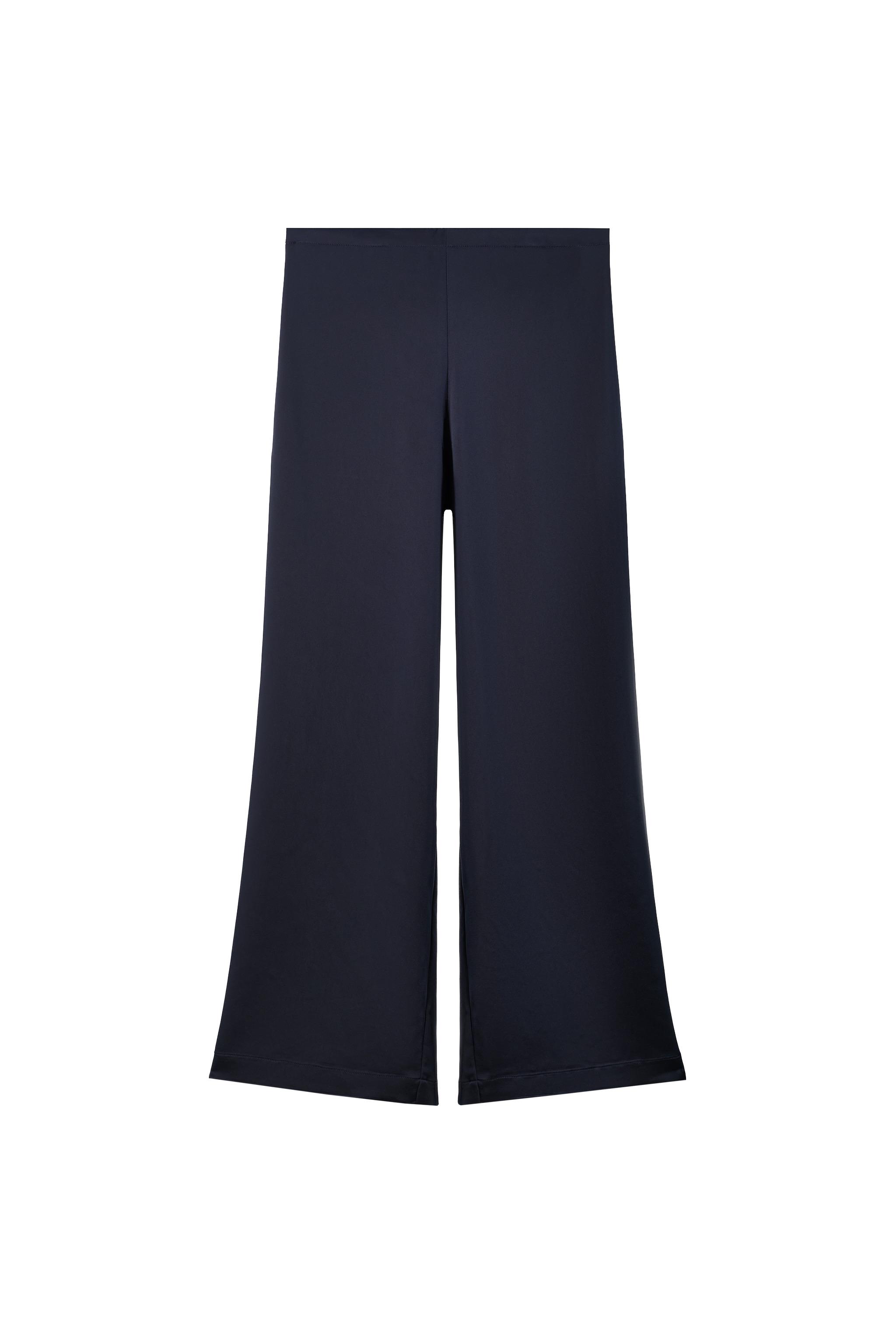 HIGH-WAIST SATIN TROUSERS