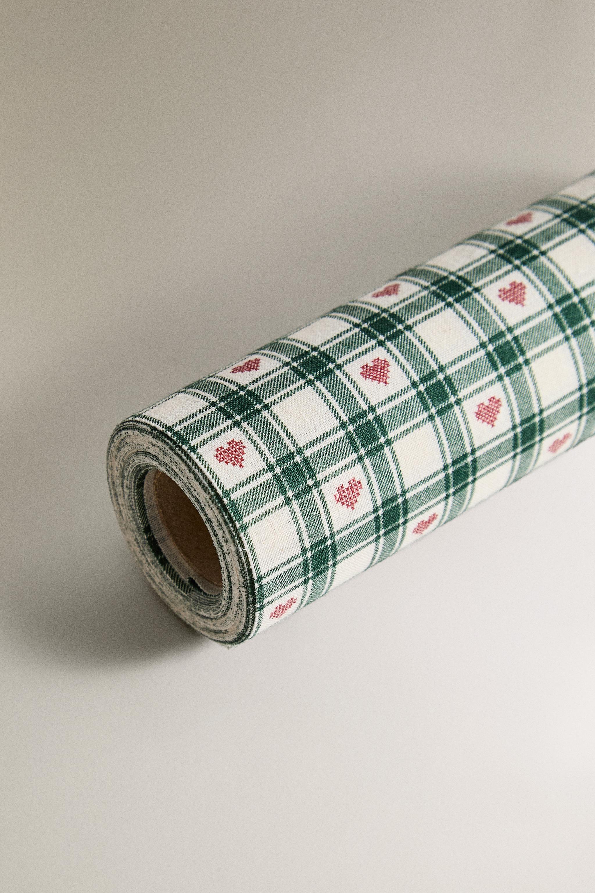 CHRISTMAS TARTAN COTTON NAPKIN ROLL (SET OF 20)