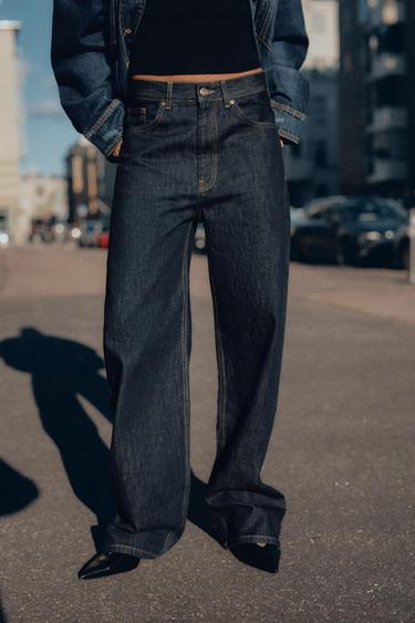 JEANS TRF RECTOS TIRO ALTO TRABILLA - Índigo oscuro de Zara