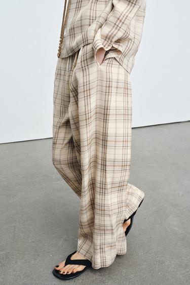 ENSEMBLE TOP ET PANTALON À CARREAUX ZW COLLECTION - GUÉPARD de Zara - Image 1