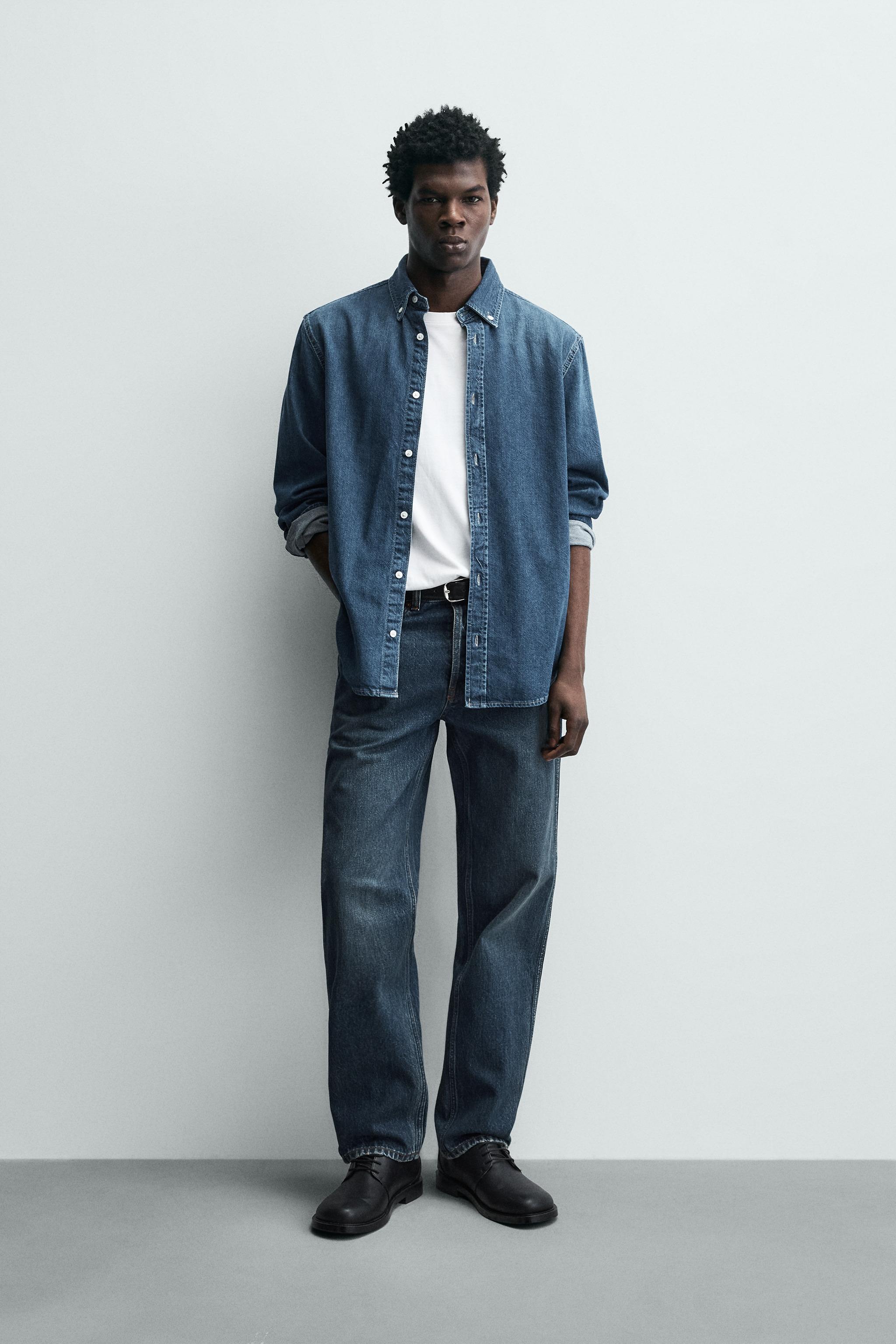 ストレートフィットパンツ - ブルー | ZARA Japan / 日本