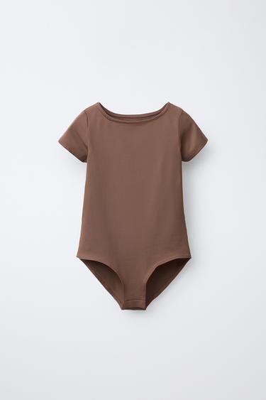 БОДИ ИЗ ПОЛИАМИДА — СЕРОВАТО-КОРИЧНЕВЫЙ от Zara