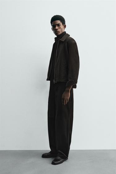 TEXTURED VELVET TROUSERS - Brown by Zara - Image 3