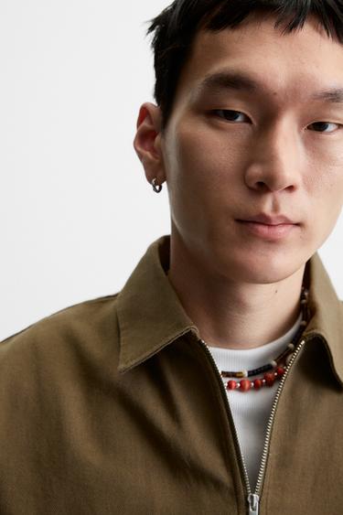 ZIP-UP POLO SHIRT - Brown by Zara - Image 4