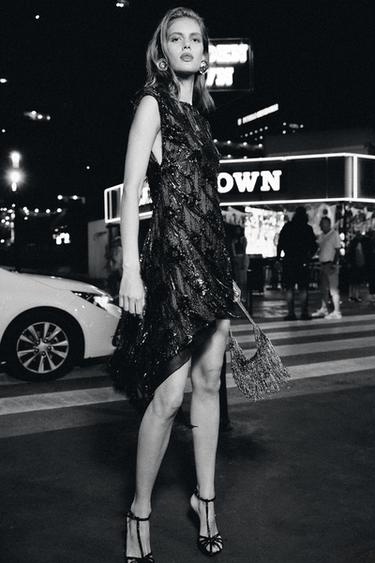 ASYMMETRIC MINI DRESS - Black by Zara - Image 0