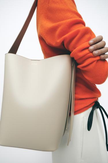 BOLSA MAXI SHOULDER BAG - Cru da Zara - Imagem 0