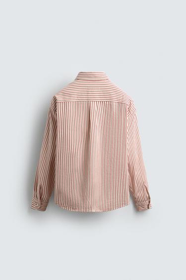 CHEMISE RAYURES ÉCUSSONS CHAMPION ® X ZARA - Blanc / Rouge de Zara - Image 7