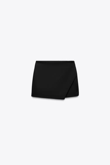 تنورة بنطلون غير متناسقة - أسود by Zara