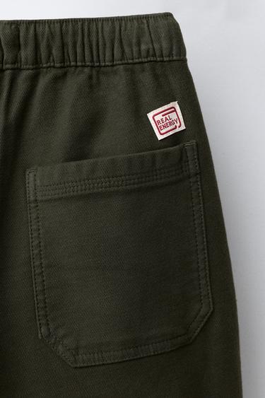 SUPER STRETCH BALLOON TROUSERS - Dark khaki by Zara - Image 3