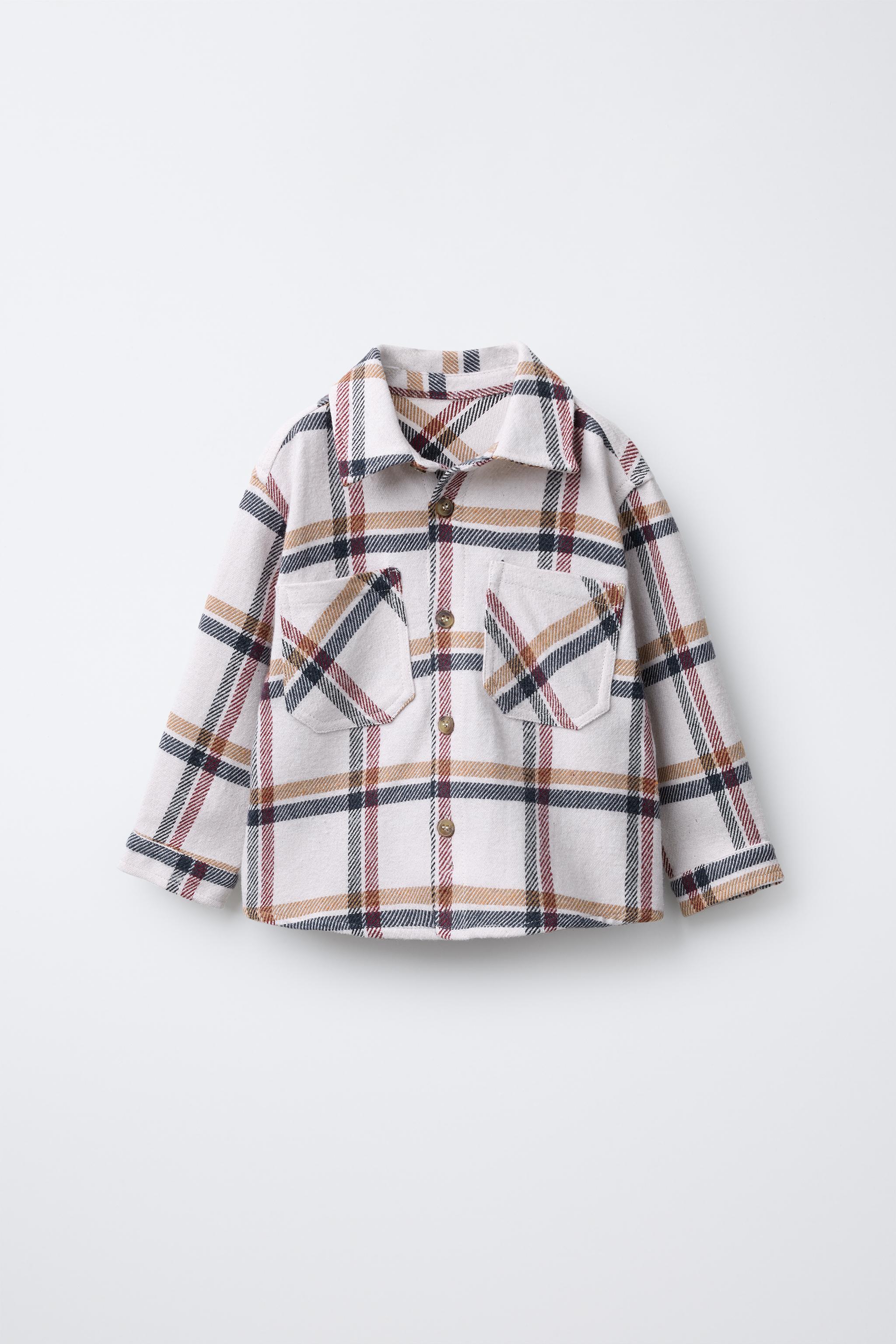 ZARA シャツジャケット パッチポケット チェック ツイード アウター 秋 02553512712-e1.jpg?ts=