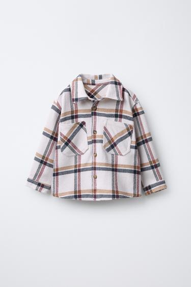 SOBRECAMISA CUADROS - Crudo de Zara