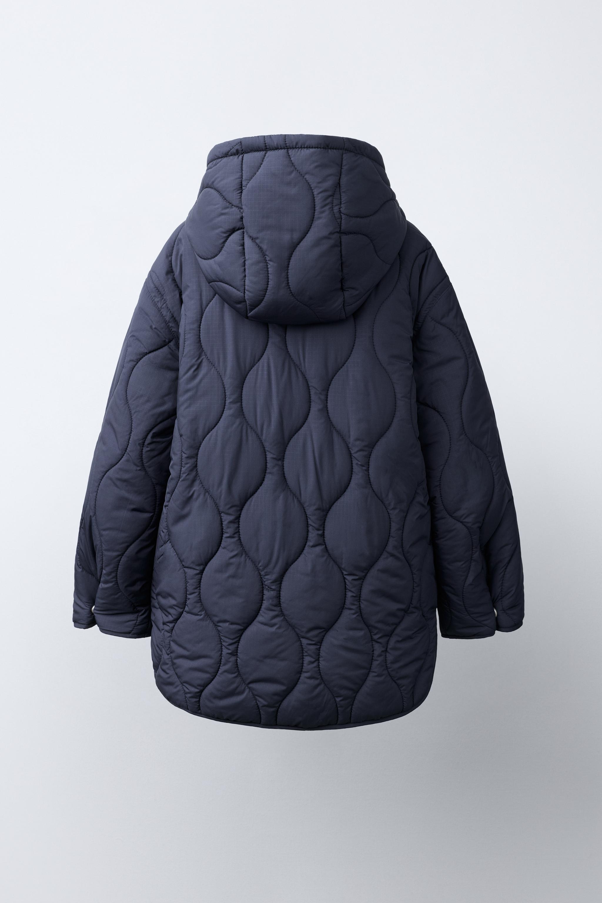 Детские куртки Zara WATER-REPELLENT HOODED QUILTED JACKET — фото 5