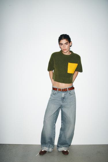 SHORT SLEEVE KNIT SWEATER - only one by Zara