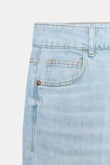 Z1975 MID-WAIST WIDE-LEG JEANS WITH PRESSED CREASE - Light blue by Zara - Image 9