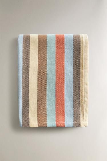 TABLECLOTH WITH COLOURED STRIPES - Blue by Zara
