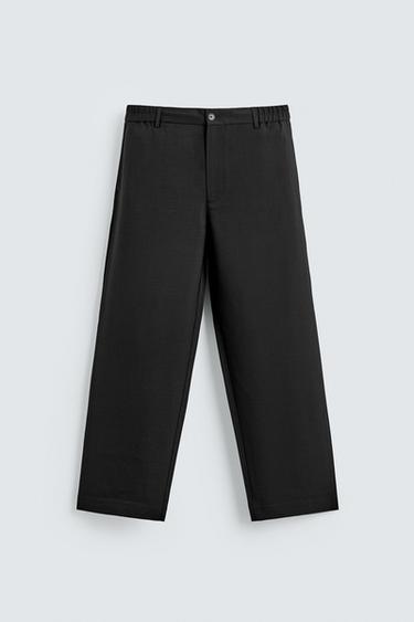 PANTALÓN FLUIDO RELAXED FIT - Negro de Zara