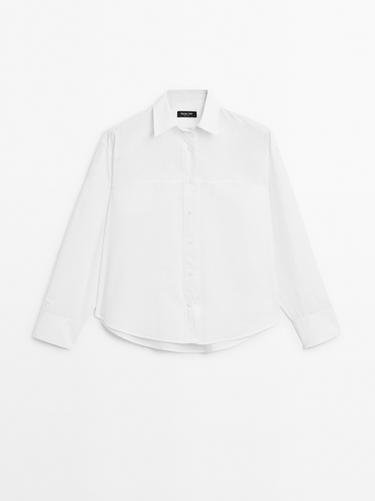 Camisa detalle costura 100% algodón - Blanco de Zara