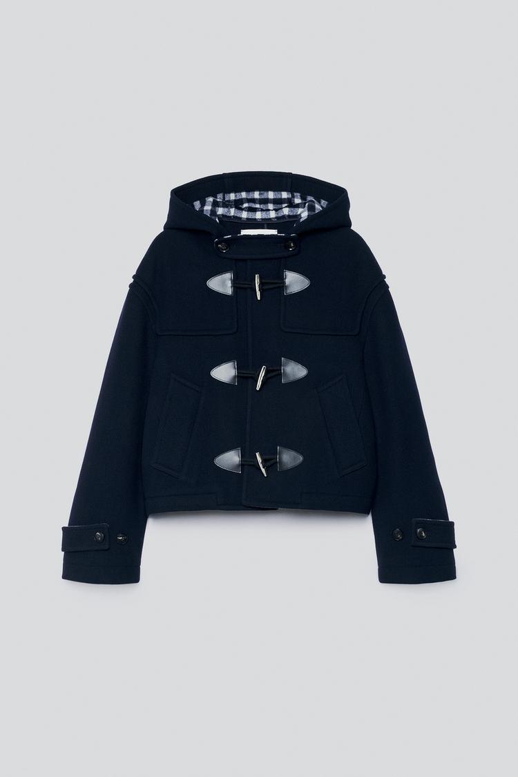 Chaqueton cropped fit 100 lana