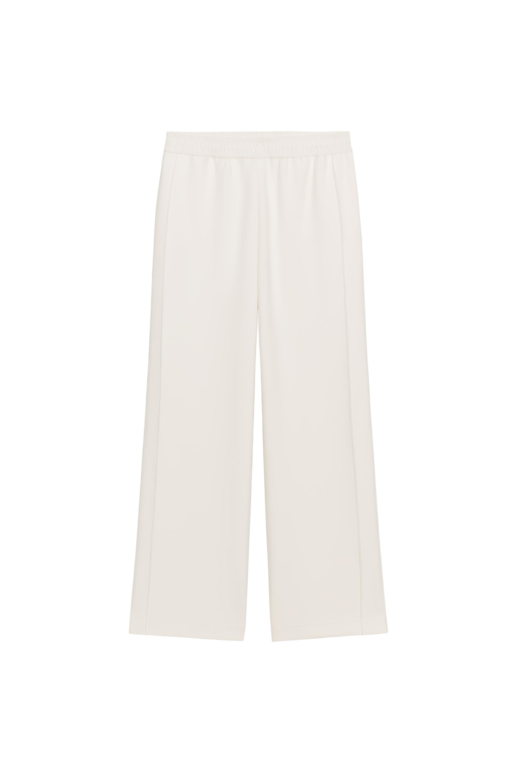 PANTALON DROIT AVEC NERVURE EN INTERLOCK