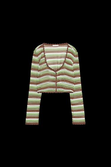 CHAQUETA CROCHET - Blanco roto de Zara - Imagen 0