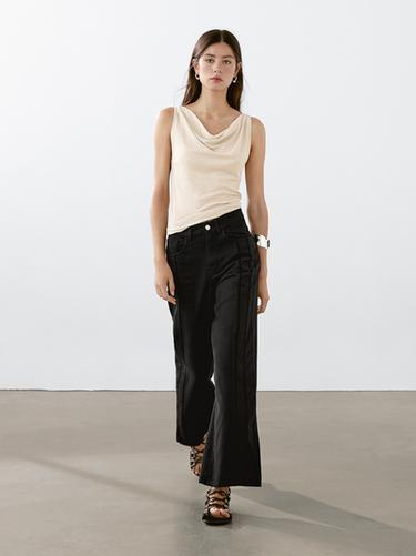 Top sans manches à décolleté drapé - Pierre de Zara