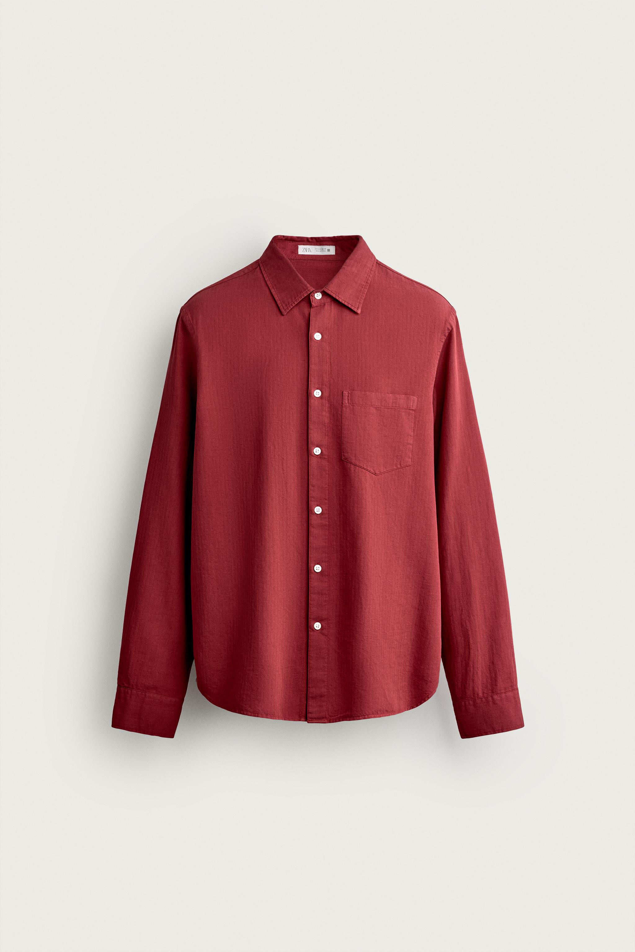 CHEMISE COUPE DÉCONTRACTÉE À EFFET DÉLAVÉ