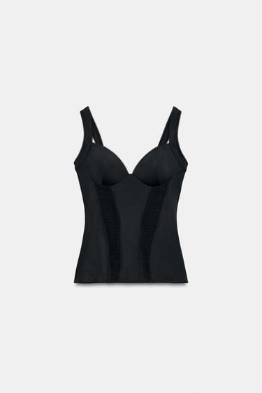 POLYAMIDE BLEND TOP - Black by Zara - Image 4
