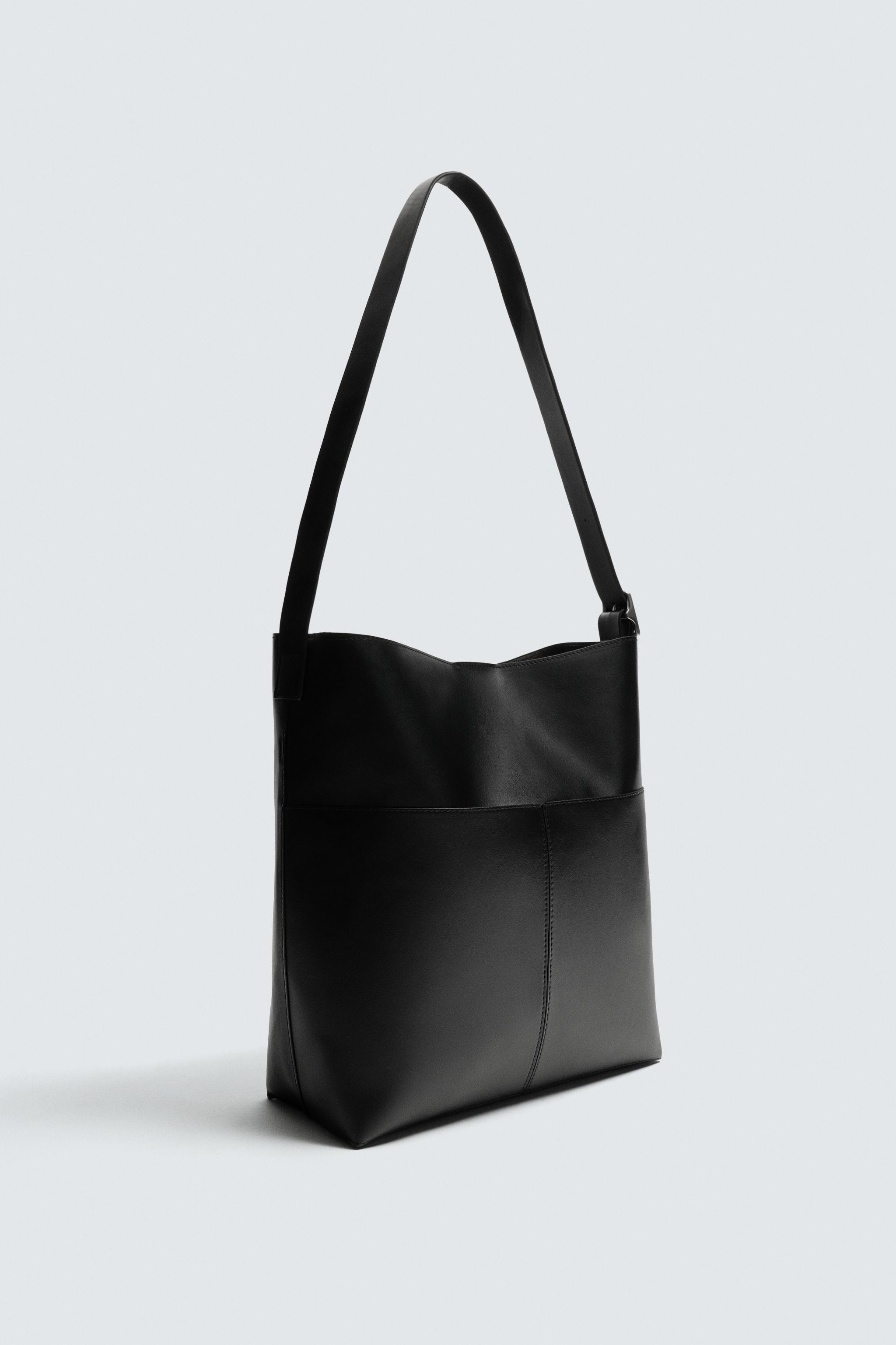 トップステッチ入りトートバッグ - ブラック | ZARA Japan / 日本